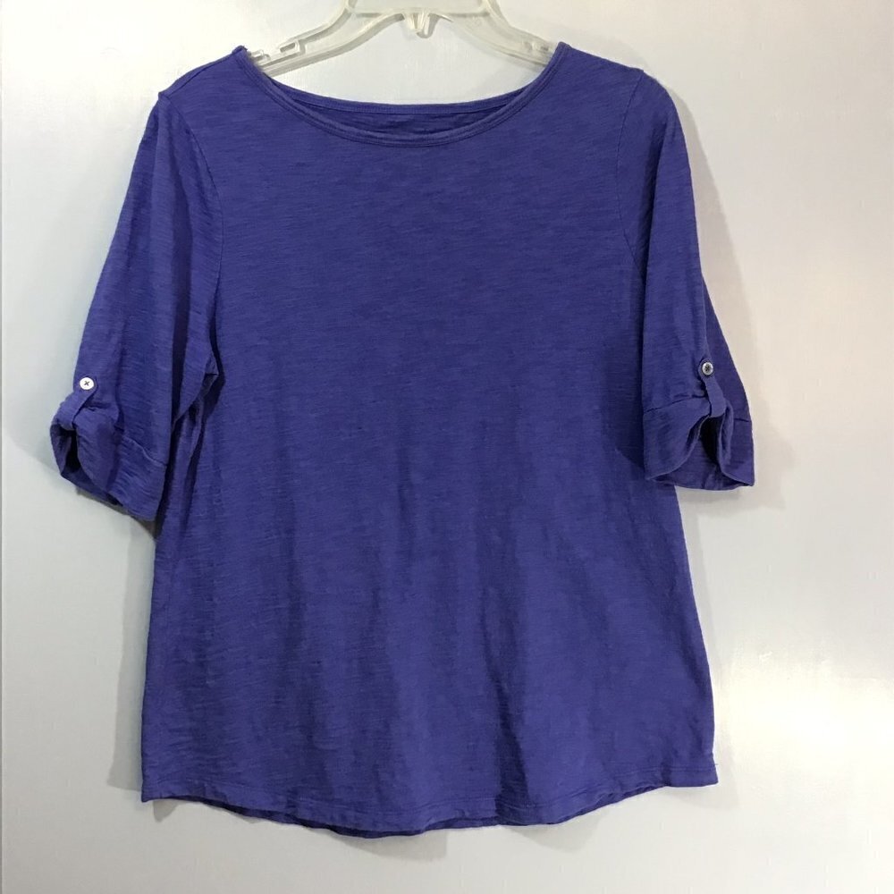 🌷Chico's The Ultimate Tee Roll Tab Short Sleeves